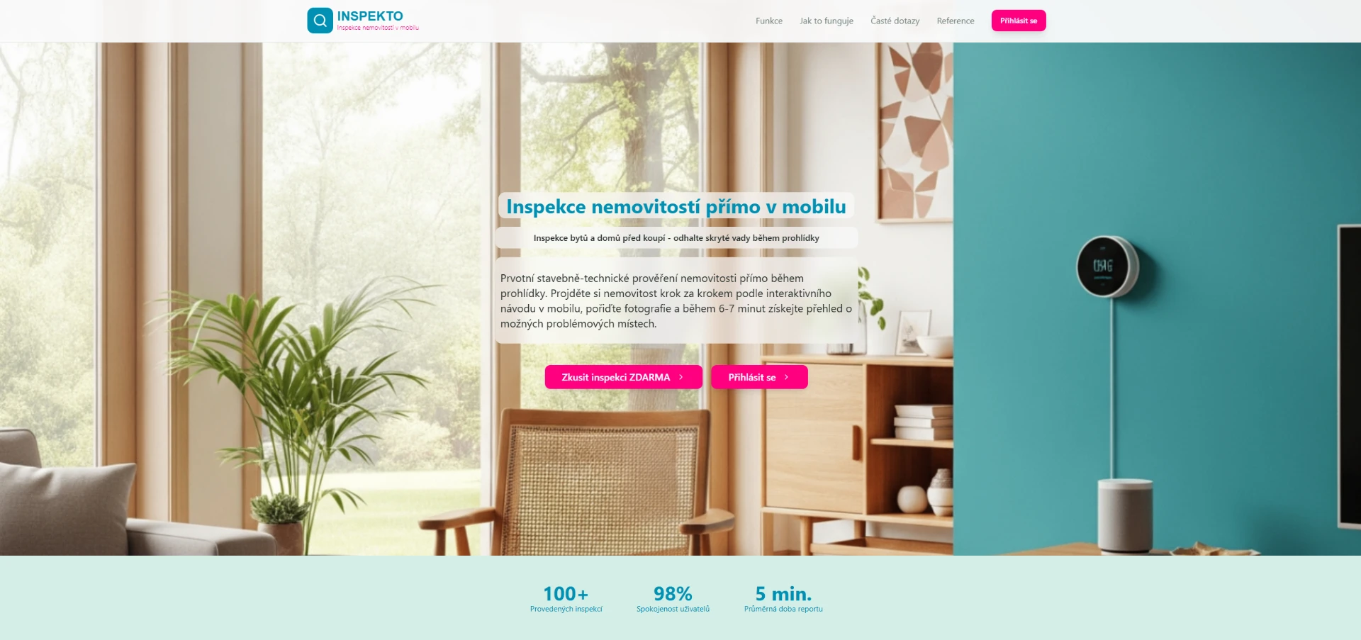 Screenshot realizace Inspekce nemovitostí přímo v mobilu — INSPEKTO